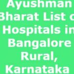 Ayushman Bharat List of Hospitals in Bangalore Rural, Karnataka 