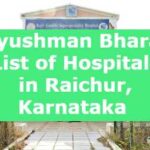 Ayushman Bharat List of Hospitals in Raichur, Karnataka 