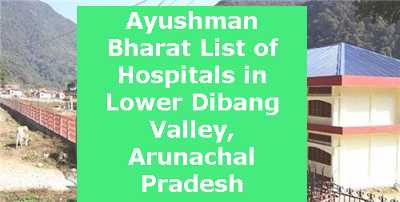 Ayushman Bharat List of Hospitals in Lower Dibang Valley, Arunachal Pradesh