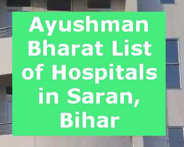 Ayushman Bharat List of Hospitals in Saran, Bihar